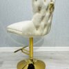 Victoria Cream Ring Knocker Breakfast Stool - ASR Interiors