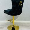 Victoria Black Ring Knocker Breakfast Stool - ASR Interiors