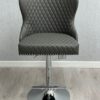 Valentino Hudson Grey PU Bar Stool - ASR Interiors