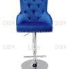 Majestic Navy Fabric Bar Stool - ASR Interiors