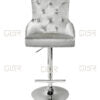 Majestic HQ Silver Fabric Bar Stool - ASR Interiors