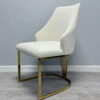 Lasco Cream & Gold Dining Chair - ASR Interiors