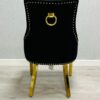 Majestic Black Gold Ring Knocker Chair - ASR Interiors