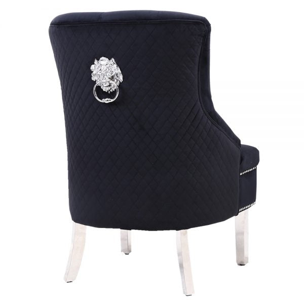 Majestic Black Wing Chair - ASR Interiors