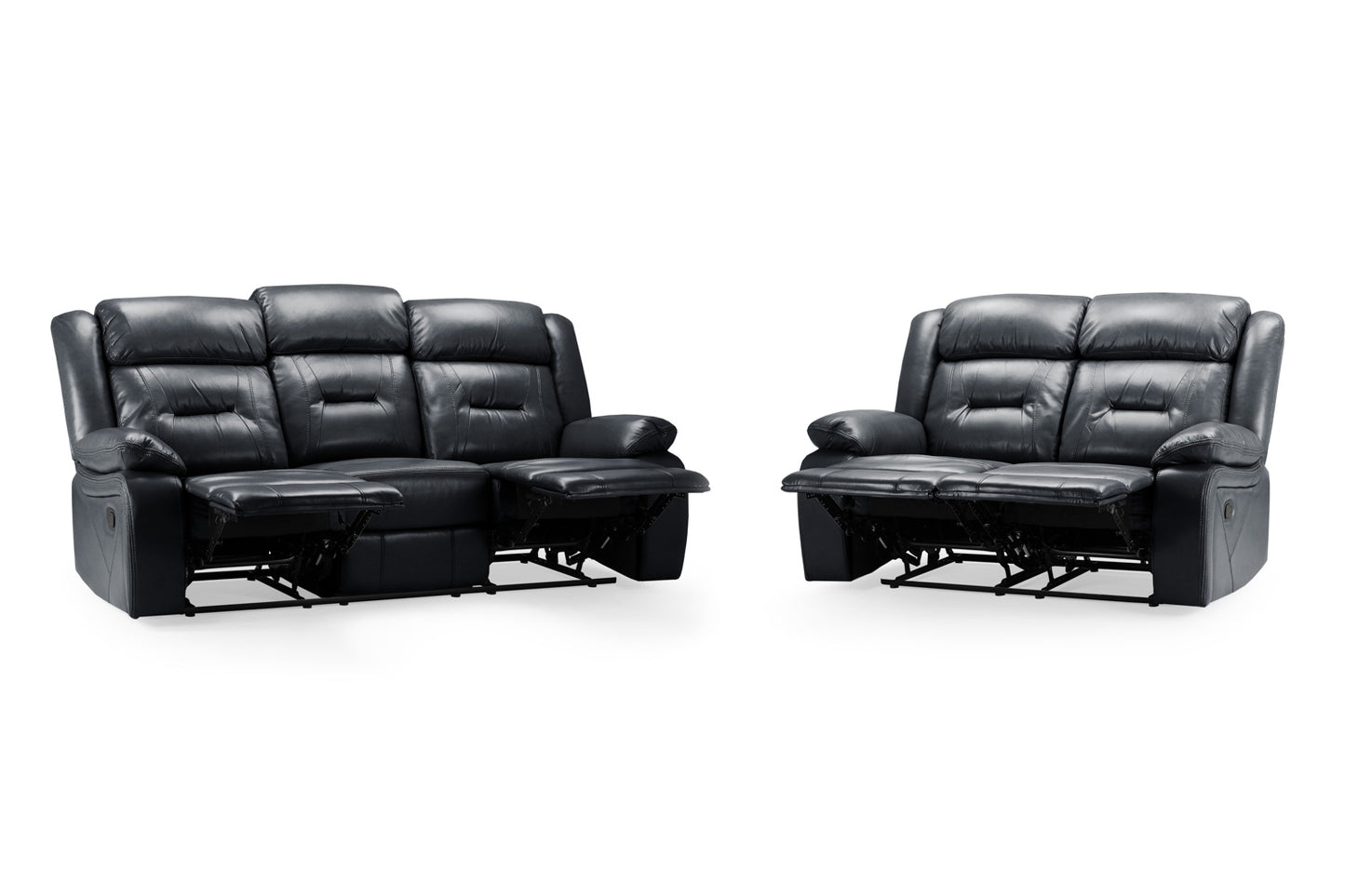 Novie Recliner Sofa Black 3+2 Set