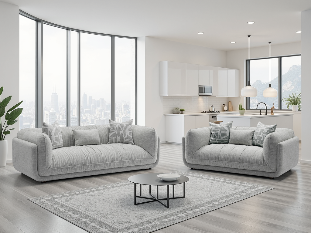 Oxford Sofa Grey 3+2 Set