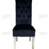 Sofia Black Colour Chrome Leg Lion Knocker Dining Chair - ASR Interiors
