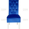 Sofia Navy Colour Chrome Leg Lion Knocker Dining Chair - ASR Interiors