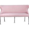 Valentino Pink Velvet Bench - ASR Interiors