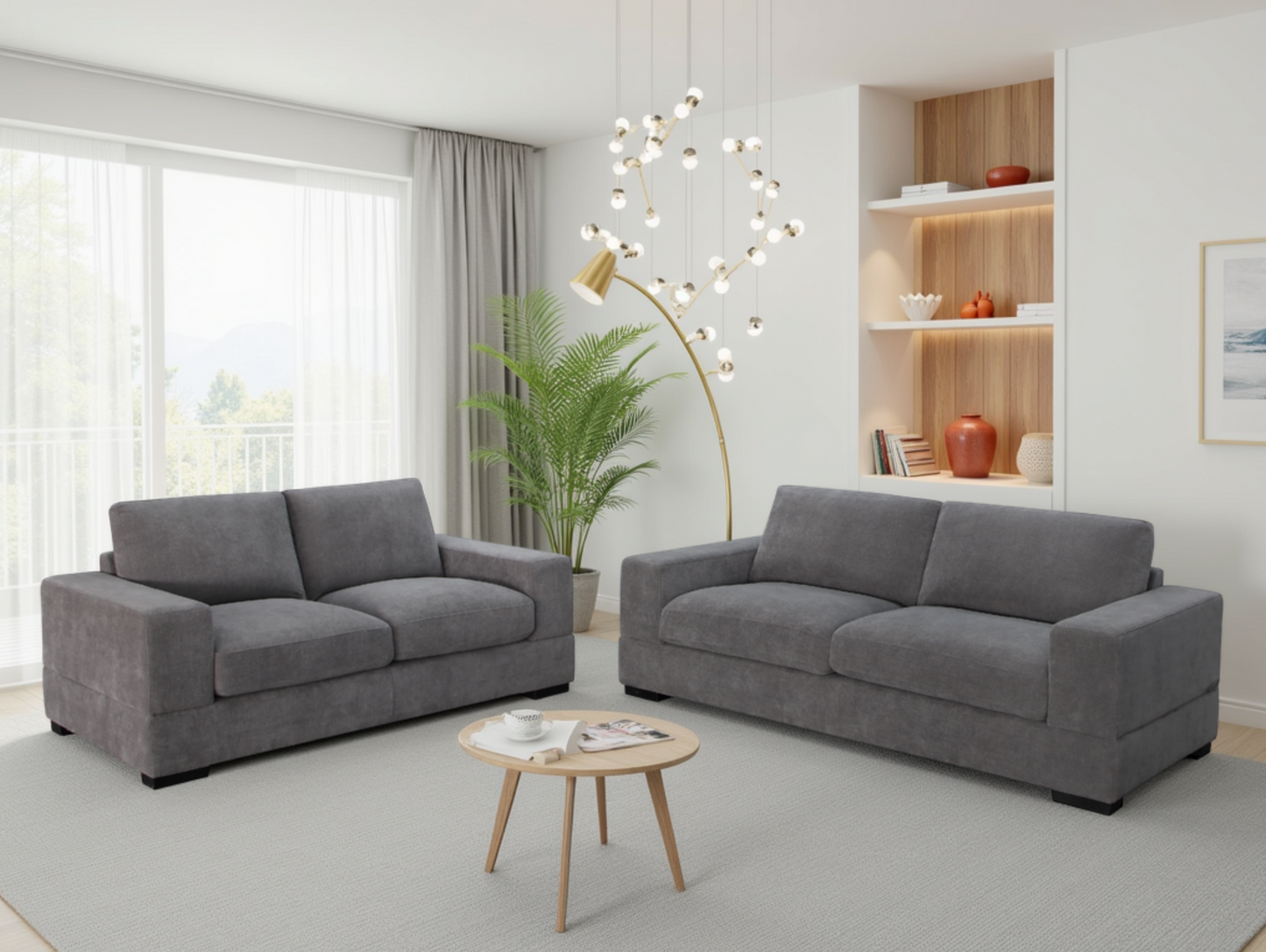 Westminster Sofa Grey 3+2 Set