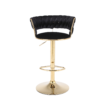 Camelia Black & Gold Bar Stool - ASR Interiors