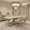 Gstaad Beige Extendable Stone Table - ASR Interiors