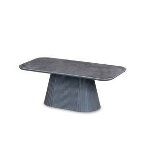 Davos Grey Oval Ceramic Dining Table - ASR Interiors