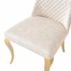 Roxby Cream & Gold Dining Chair - ASR Interiors