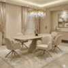 Gstaad Beige Extendable Stone Table - ASR Interiors