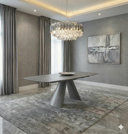Gstaad Grey Extendable Stone Table - ASR Interiors