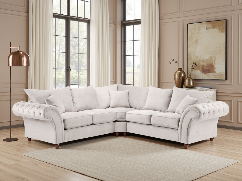Windsor Fullback Sofa Stone Large Corner