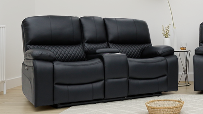 Orla Electric Recliner Sofa Black 3+2+1 Set
