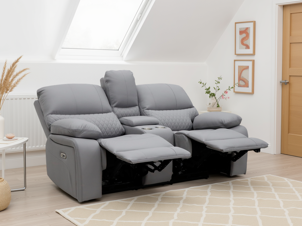 Orla Electric Recliner Sofa Grey 3+2+1 Set
