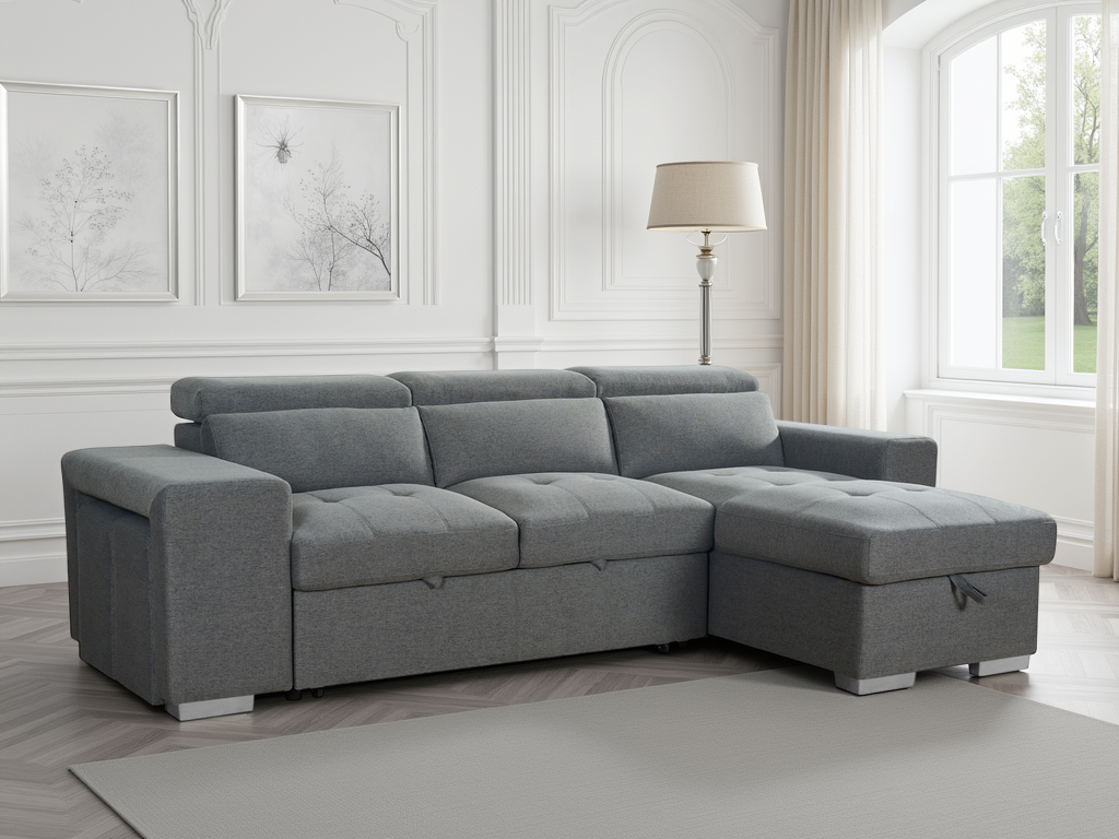 Artemis Sofabed Grey Universal Corner