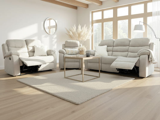Stanley Manual Recliner Sofa Beige 3+2+1