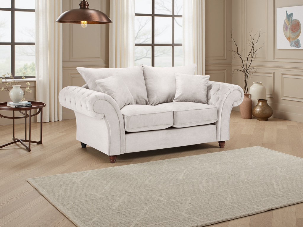 Windsor Fullback Sofa Stone 2 Seater