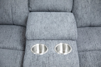 Owen Electric Recliner Sofa Grey Large Corner