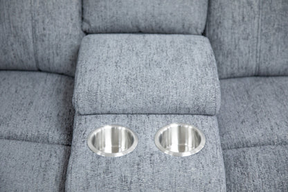 Owen Electric Recliner Sofa Grey Large Corner