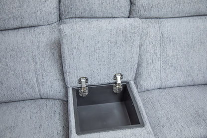Owen Electric Recliner Sofa Grey Large Corner