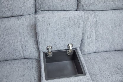 Owen Electric Recliner Sofa Grey Large Corner