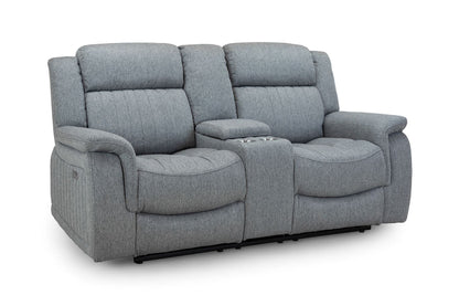 Linden Electric Recliner Sofa Grey 2 Seater