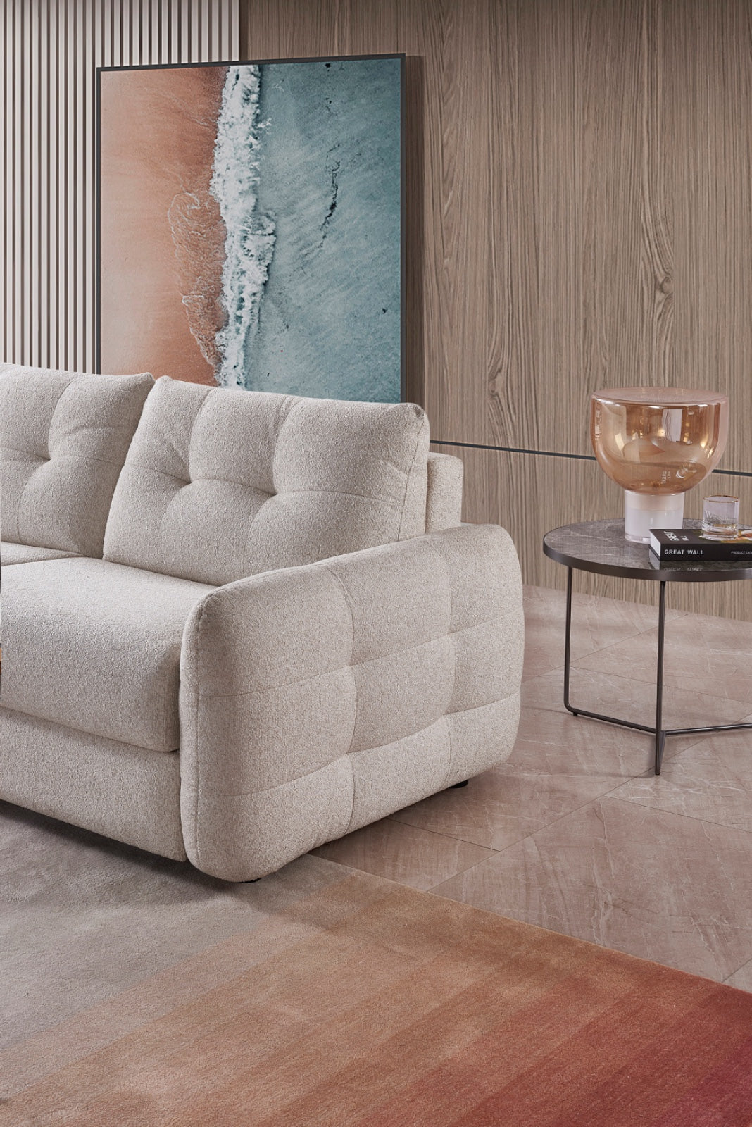 Athens Sofabed Beige 3 Seater