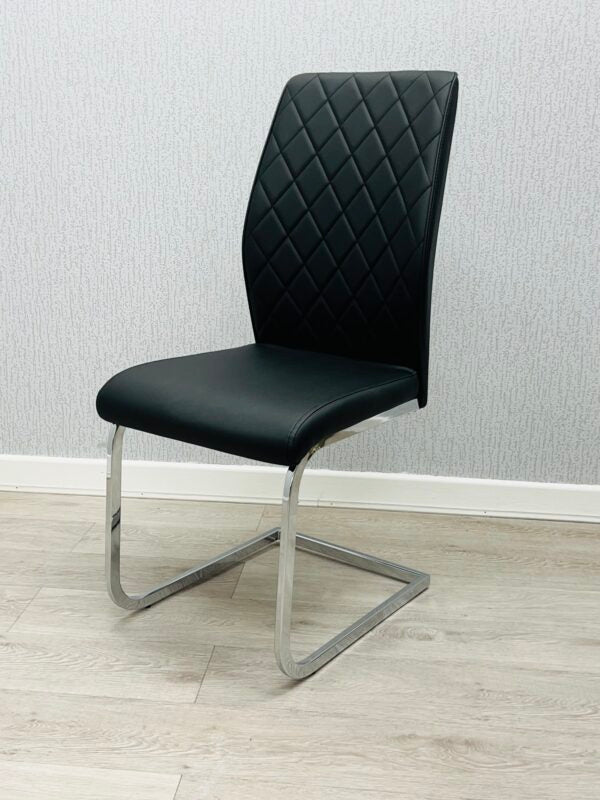 Atlantis Black PU Dining Chair - ASR Interiors