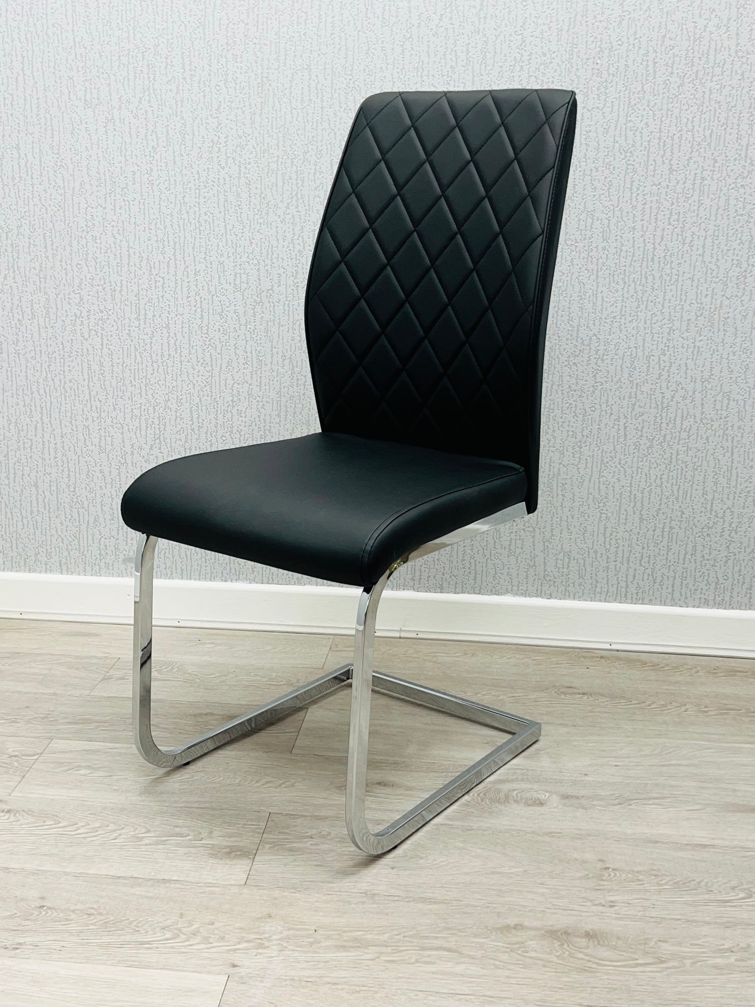 Atlantis Black PU Dining Chair - ASR Interiors