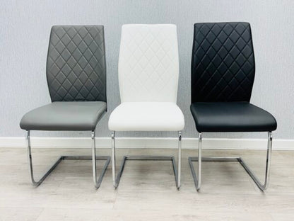 Atlantis White PU Dining Chair - ASR Interiors