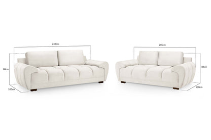 Azzuro Sofa Cream 3+2 Set