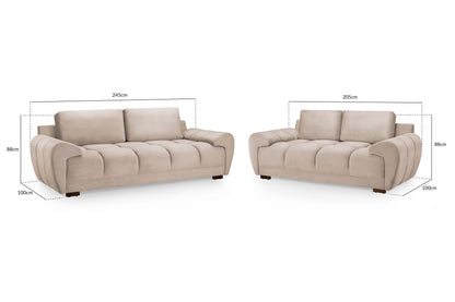 Azzuro Sofa Mocha 3+2 Set