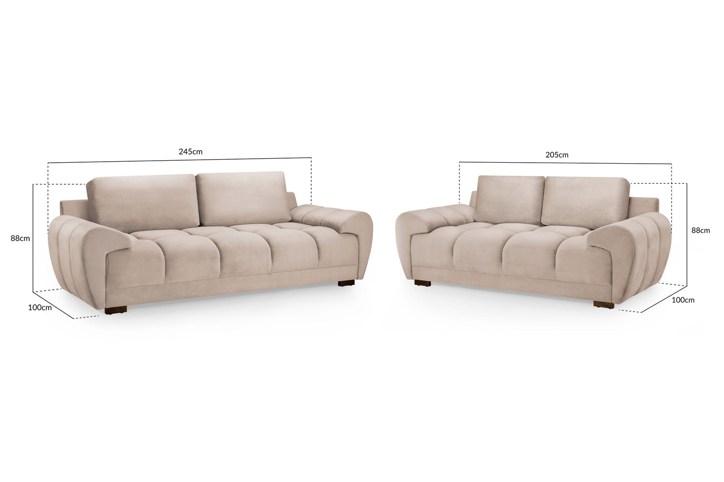 Azzuro Sofa Mocha 3+2 Set