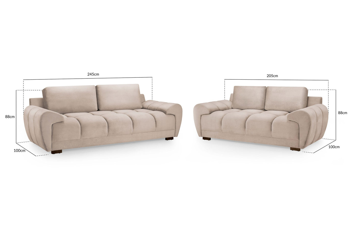 Azzuro Sofa Mocha 3+2 Set
