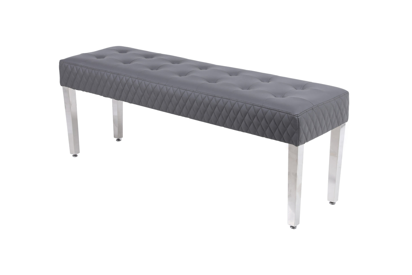 Majestic Hudson Grey PU Bench - ASR Interiors