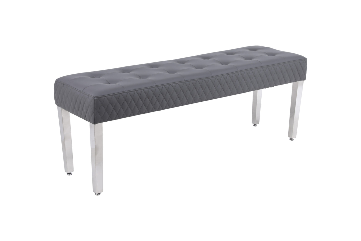 Majestic Hudson Grey PU Bench - ASR Interiors