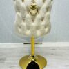 Victoria Cream Ring Knocker Breakfast Stool - ASR Interiors