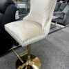 Victoria Cream Lion Knocker Breakfast Stool - ASR Interiors