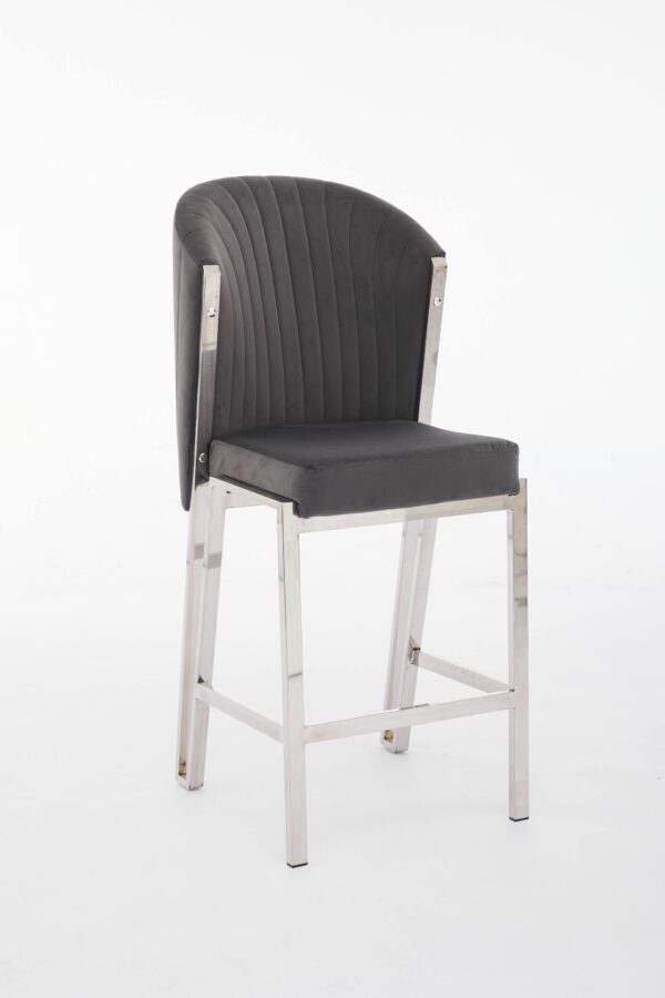 Fabio Grey Silver Breakfast Stools - ASR Interiors