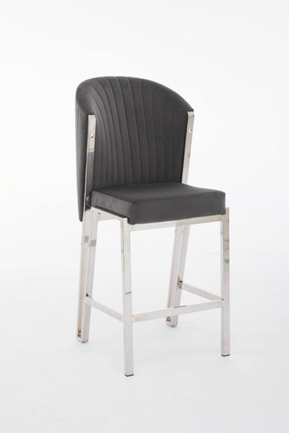 Fabio Grey Silver Breakfast Stools - ASR Interiors