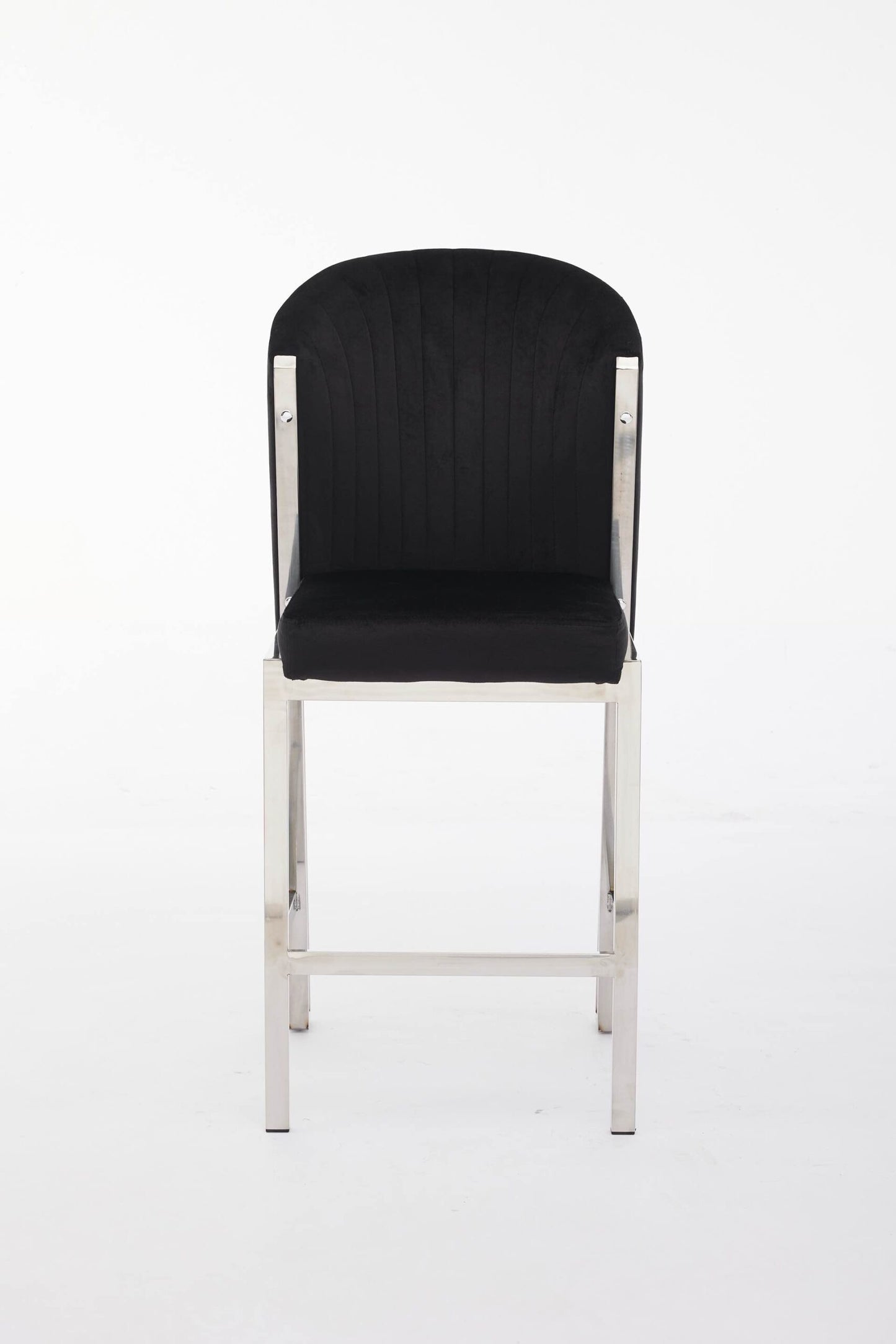 Fabio Black Silver Breakfast Stools - ASR Interiors