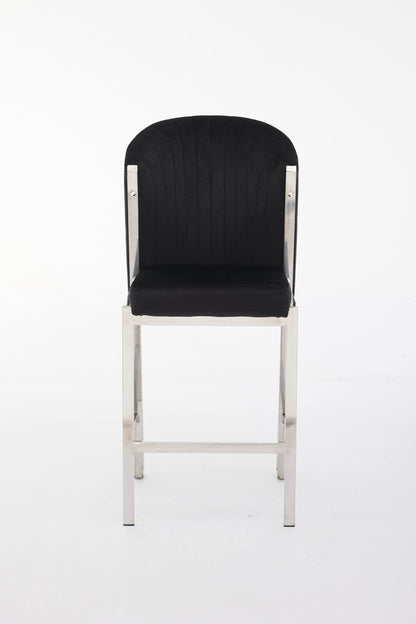 Fabio Black Silver Breakfast Stools - ASR Interiors