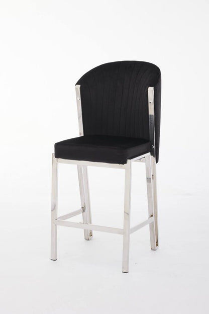 Fabio Black Silver Breakfast Stools - ASR Interiors