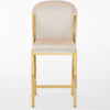 Fabio Cream Gold Breakfast Stools - ASR Interiors