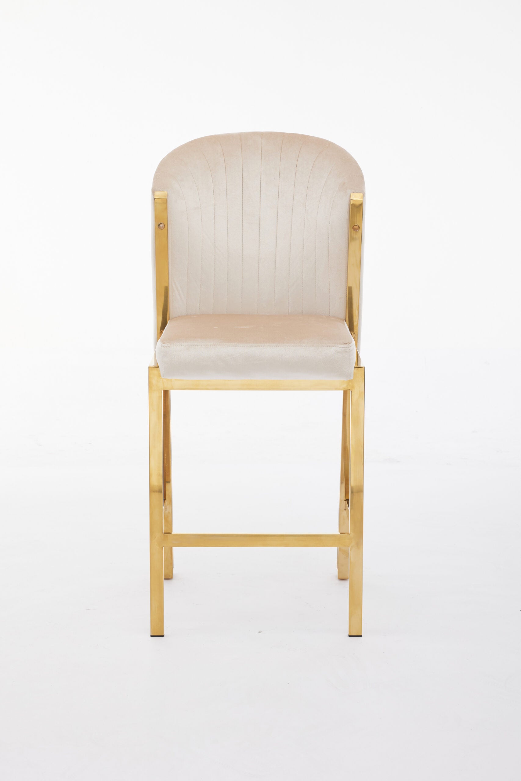Fabio Cream Gold Breakfast Stools - ASR Interiors